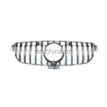 ABS Silver Chrome Front Racing Grill For Mercedes GLE Class W166 W292 Coupe 4Matic 2015-2018 thumbnail-2