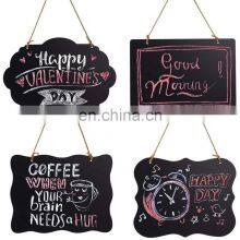 Chalkboard Sign Double-Sided Message Board With Hanging String thumbnail-1