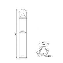 Round Led Bollard DLW-LED-042 thumbnail-3