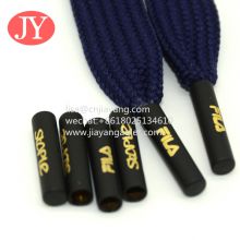 the brass shoelace aglet  custom metal shoelace aglet tips flat lace shoelace with printing logo aglet