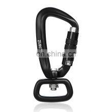 JRSGS Self Swivel Rock Climbing Carabiner Aviation Aluminum Dog Hook Leash Carabiners Auto Locking Swivel Snap Hook