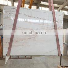 Premium New Manufacturing New Kitchen Pure White Rosso Venato Dolomit Marble 2cm Thick Polished Slabs Made in Turkey thumbnail-1