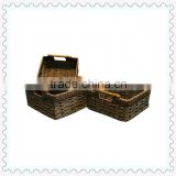 square large bamboo storage basket
