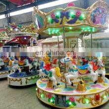 Factory Direct Supply Fairground Kids Ride Small Carousel Ride Backyard Carousel for Sale thumbnail-4