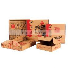 Custom Size Food Grade Brown Pizza Box Disposable Kraft Paper+Corrugated Paper+Kraft Paper Pizza Box With Your Own Logo thumbnail-1