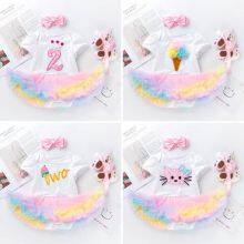 New Arrive Newborn Baby Girl Romper Jumpsuit+ Hair Accessories+Tutu Dress 3pcs Sets Party Birthday Tutu Dress Baby Girls Romper thumbnail-4
