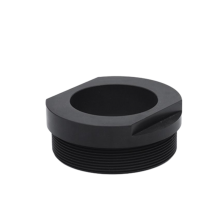 Black POM Rod Pin CNC Machining Turning Machined Plastic End Cap Plug thumbnail-2