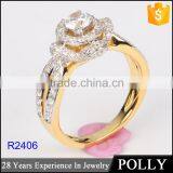 925 Sterling Silver Engraved Engagement Ring for Bridal Wedding Jewelry thumbnail-2