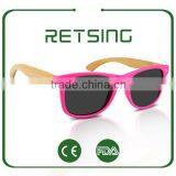 Plastic Frame Bamboo Arms Sunglasses Handmade, Bamboo Eyewear, Bamboo Sunglasses China thumbnail-3