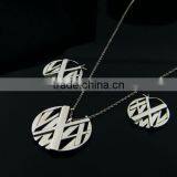 Silver Jewelry Earrings Necklace Jewelry Set thumbnail-1