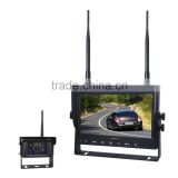 120m Open Transmitting Distance 4 Ways 2.4G Quad Wireless Monitor and Reverse Camera with IR and Audio for Truck