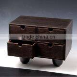 Faux Leather Desk Organiser With 4 Drawers for Stationery Holder Factory thumbnail-2