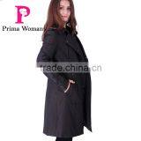 2016 Spring Fashion Long Slim Fit Women Coat With Paint Button