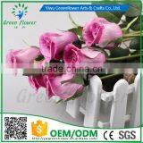 2016 Wholesale PU Latex Artificial Flowers Rose Real Touch Bouquet Weddings Bridal Decorations thumbnail-2