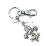 Fashion Rhinestone Fleur de Lis Keychain thumbnail-1