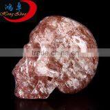 Wholesale Strawberry Quartz Stone Skull Carving / Gemstone Carving Skulls thumbnail-1
