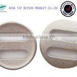 14mm Flat Round Rim 2 Holes Nickel Button