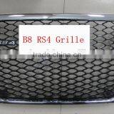 car B8 RS4 Style Grille for 09-11 Audi A4 B8 Chrome Frame Black Mesh Chrome Ring