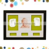 Wholesale adorable baby footprint set with wall metal art clay frame