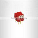 Red Blue 3 Position Piano Type Dip Switch