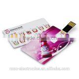 Best Price Card Shaped USB Flash Drive, Double Side Logo Printing Custom 2GB, 4GB, 8GB Pen Drive