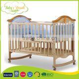 WBC-39A Factory Direct Sales Unfinished Wooden Baby Cots Green Bed, Baby Cots Swings thumbnail-3