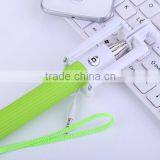 Universal Pink Mini Foldable Wired Selfie Stick Android Aluminium Monopod With Cable thumbnail-5