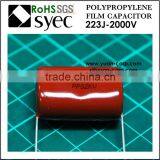 22000pF 2000VDC Radial CBB22 PPS 223J 2000VDC Metallized Polypropylene Film Capacitor