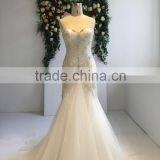 Guangzhou Factory Real Sample Latest Wedding Dress 2016 Lace Appliqued thumbnail-6