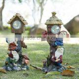 Custom Home Decoration Garden Sweetey Resin Gnome Solar Light