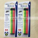 Standard Size Round Shape Black Wood Blister Card Neon HB Pencil With Heat Rolling Logo thumbnail-2