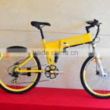 26 inch electric folding mountain bike with hidden 36v/ 10 ah li-po battery