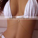 Yiwu manufactory very cheap offer Gold Fill Body Chain- double belly chain, beach body jewelry,sexy beach jewelry