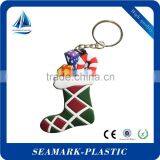 2016 Custom Christmas 2d Keychains Sock Keychains for Xmas