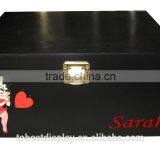 Excellent Craftship Smooth Edge Black Acrylic Box/acrylic Watch Box/acrylic Cosmetic Box With Logo