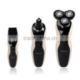 NIKAI 3 in 1 Three Head Electric Rechargeable Mens Shaver With Nose Trimmer thumbnail-1