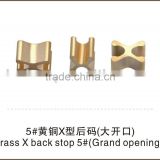 Brass X Bottom Stopper NO.5 Grand Opening zipper garment accessories