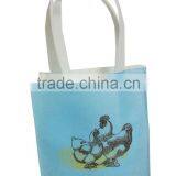 Folk Art Printed Chicken Daily Grocery Women Shopping Bag thumbnail-1