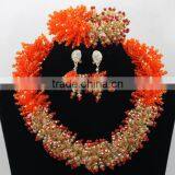 Dedicated Coral Beads Necklace Jewelry Set/aso Ebi Jewelry Set/fashion Jewelry for Women thumbnail-4