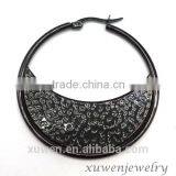 Pressed OEM Black Plating Stainless Steel Stick Earring