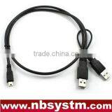 USB A Male to USB A Male and USB Mini-B 5pin Male Cable