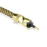 High Speed Black Fiber Optic Audio Cable Toslink Plug to Optical 3.5mm Jack Cable thumbnail-2