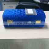 luxury blue fabric wine box