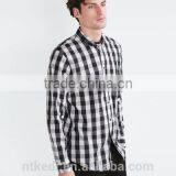 Wholesale Yarn Dyed Twill Check Cotton Brushed Black&white Gingham Flannel Fabric of 21s for Shirts Dress thumbnail-5
