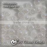 High Quality Fashion JS Glass Seed Beads - 141# 8/0 Ceylon White Opalescent Rocailles Beads For Garment & Jewelry