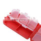 Fishing Tackle Box 10 Compartments Small Size for Fishing Hooks Swivels Beads Etc Red thumbnail-3