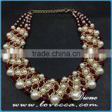Hot Gift! Charms Luxury Bohemian Bib Collar Colorful Pearl Beads New Fashion Pendant Necklace thumbnail-4