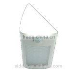 28 Led White Color Round Triangle Lampshade 2200mah Ni-MH Battery PIR Sensor + Light Control Solar Led Wall Light thumbnail-4