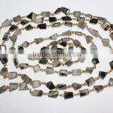 Black Rutile Bezel Chains