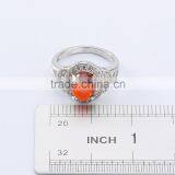 2016 High Quality Reasnable Price Orange Color Cubic Zirconia Ring in White Gold Plated Jewelry to India Snapdeal Flipkart thumbnail-3